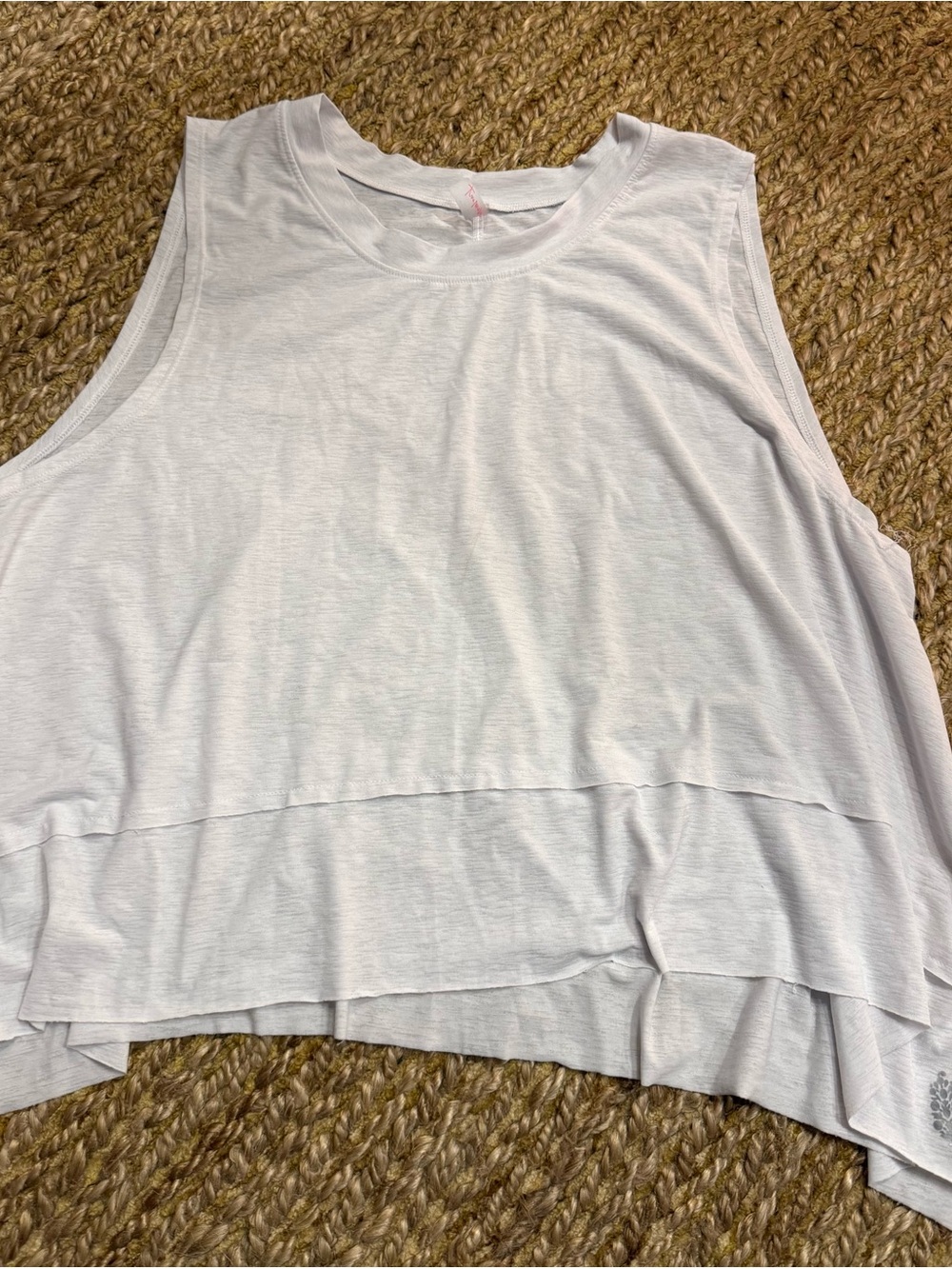 Free People Movement Women's White Layered Tank Top Size Medium